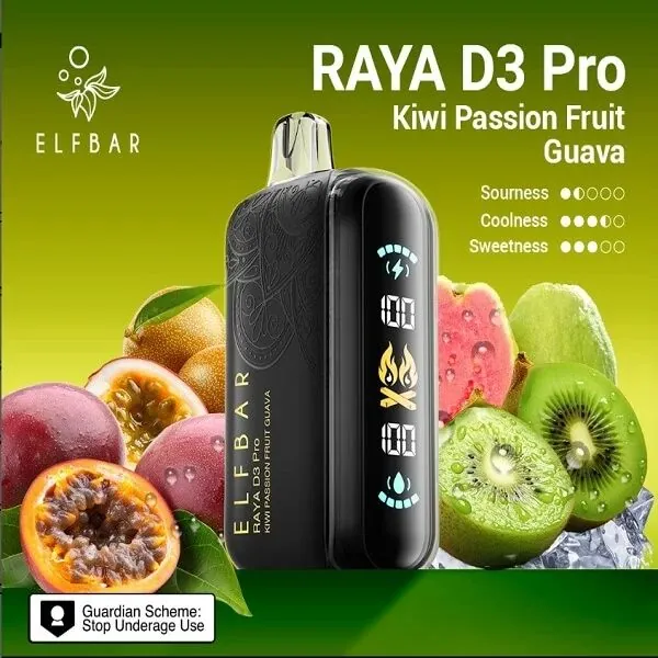 ElfBar Raya D3 Pro Kiwi Passion Fruit Guava